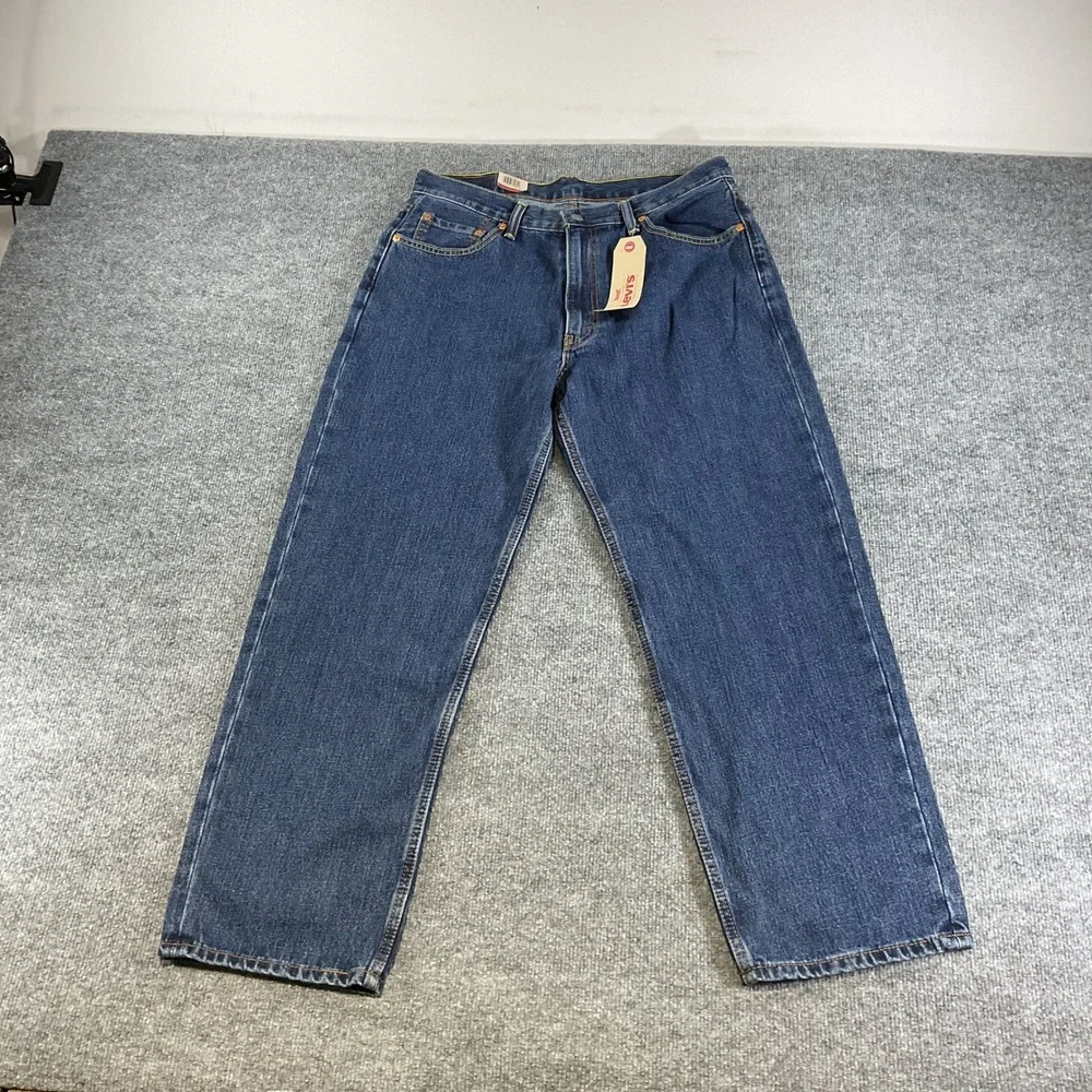Levis 550 Relaxed Fit Jeans Mens 36x30 Blue Denim New Classic Straight Leg
